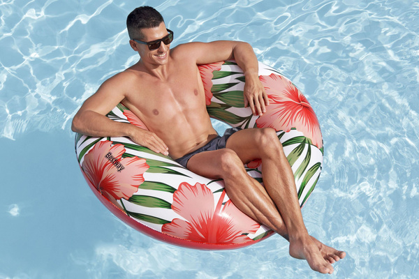 Bestway® 47"/1.19m Tropical Palms Swim Ring
