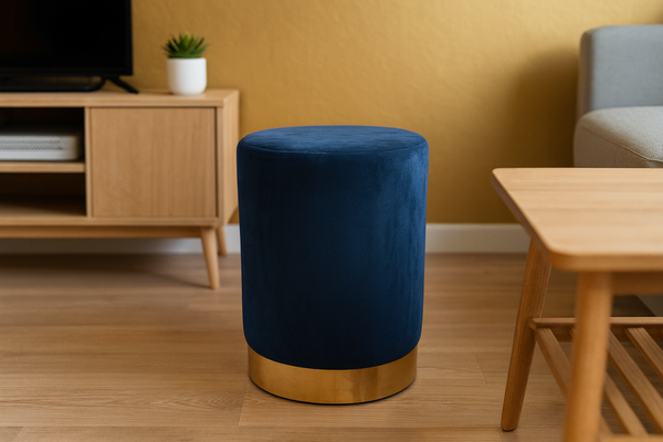 PUFA ROTUNDA 28 X 42 CM ALBASTRU ÎNTUNECAT *4286