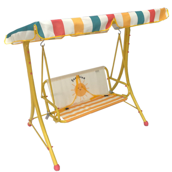 TWO-SEATER GARDEN SWING 117 x 73 x 107 CM WITH A CAP