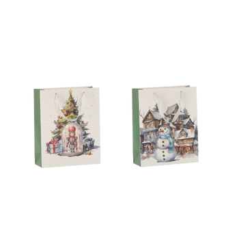 DARČEKOVÁ TAŠKA BOŽÍ NARODENIE "FROZEN CHRISTMAS" 18 x 24 x 8 CM balenie=12ks *0665