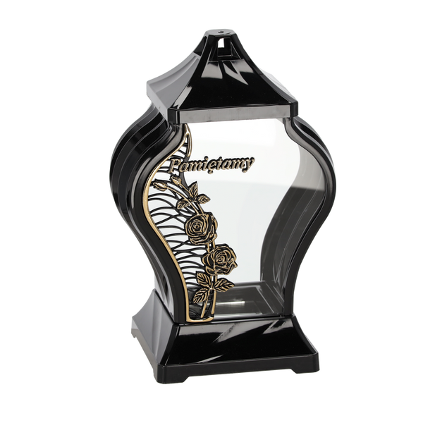 LANTERN 30CM PHARAOH SMALL CLIMBING ROSE BLACK-GOLD PACK=8*5865