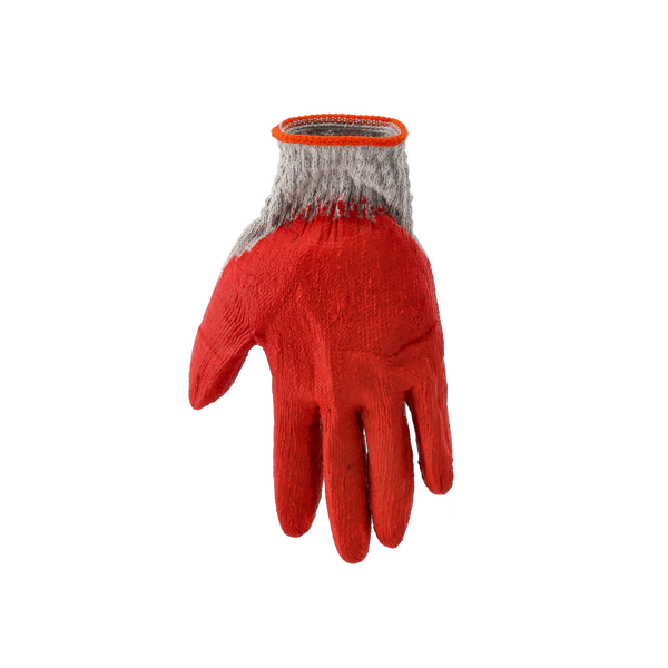 SET DE 10 PERECHI DE MĂNUȘI DE PROTECȚIE "VAMPIRKI" TRICOTATE ROȘII/ALBASTRE ACOPERITE CU LATEX *7017