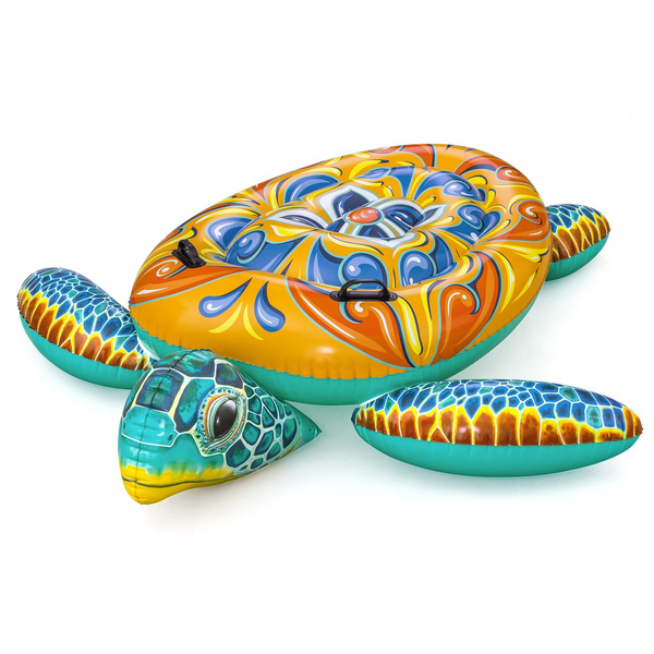 Bestway 6'x 68"/1.83m x 1.73m Mediterranean Turtle Ride-On
