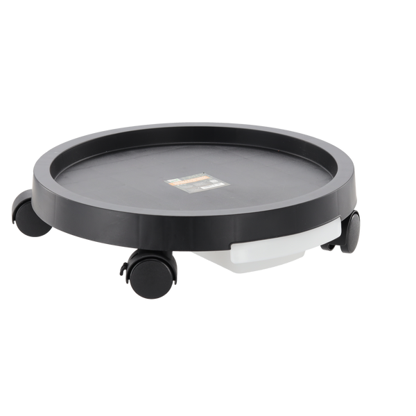 POT TROLLEY WITH DRAIN TRAY AND 4 NYLON WHEELS