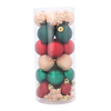 KPL. 32 BOMBEK 3-4 CM ČERVENÁ/ZLATO/ZELENÝ MIX VZOROV *3249