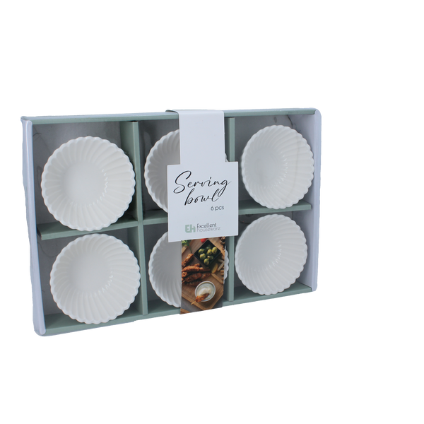 KPL. 6 MISECZEK PORCELANOWYCH NA PRZEKĄSKI*7407