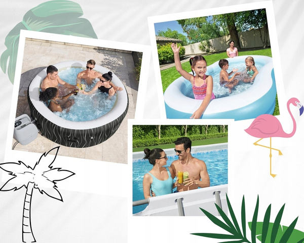 Bestway® 10' x 6' x 22"/3.05m x 1.83m x 56cm Blue Rectangular Pool