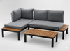 MODULAR ALUMINUM FURNITURE SET "LAGOON" - TABLE /WIM9841/ + 2 SOFAS /WIM9834 x2/