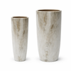 SET OF 2 CERAMIC PLANT POT COVERS – MARBLE EFFECT