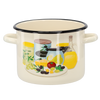 GARNEK EMALIOWANY 4,5 L 20 CM KREMOWY OLIWKA *7510