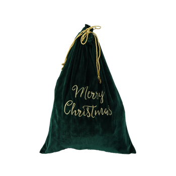 GIFT BAG 50 X 70 CM GREEN "MERRY CHRISTMAS"