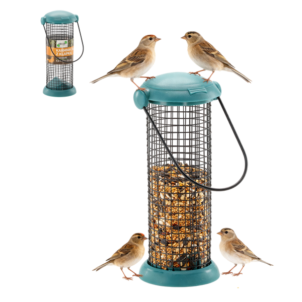 BIRD FEEDER FOR PEANUTS WITH LID 9.3 X 8.3 X 21 CM