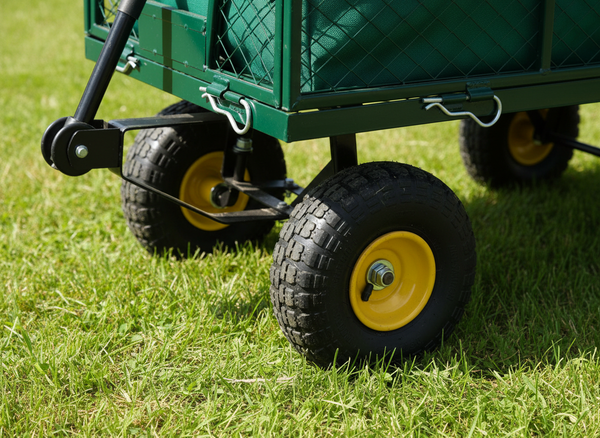WÓZEK OGRODOWY DWUFUNKCYJNY ZIELONY 