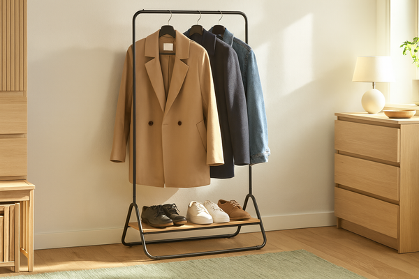 WIESZAK STOJĄCY Z 1 PÓŁKĄ 80 x 44,5 x 146 CM *1180