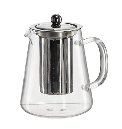 ODOLNÝ HNĚDÝ HRNEC S METALOVÝM POKROVEM A ODPADKOVÝM FILTREM 950 ML *1564