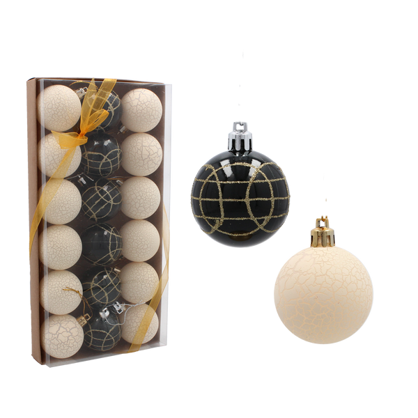 SET OF 18 CHRISTMAS BAUBLES 5 CM