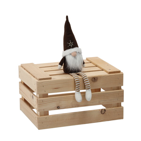 CHRISTMAS GNOME 40 CM WITH HANGING LEGS MIXED COLORS