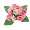 SZTUCZNA WIĄZANKA KWIATÓW RÓŻE I HIBISKUS 25 x 28 x 28 CM MIX KOLORÓW opak=12 szt *2942