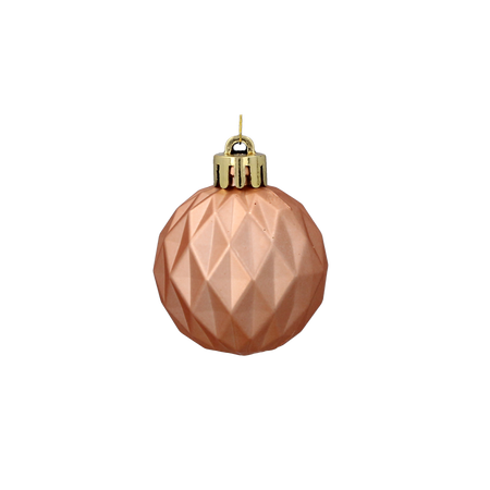 SET OF 47 BAUBLES 4-6 CM OLIVE/COPPER/GRAPHITE MIX DESIGNS