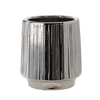 CERAMIC COVER FOR A POT 32 x 32 x 35,5 CM SILVER WITH STRIPES