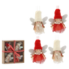 SET OF 4 CHRISTMAS TREE DECORATIONS - ANGELS IN CAP