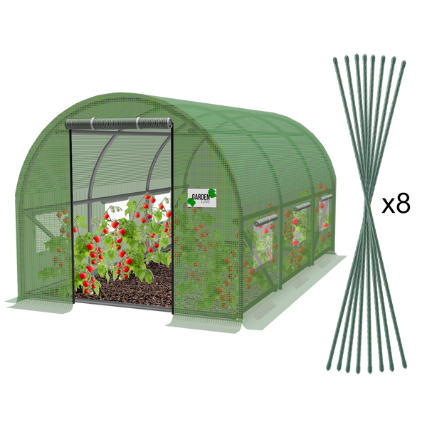 TUNEL FOLIOWY OGRODOWY 3 SEGMENTOWY ZIELONY 4 x 2,5 x 2 M