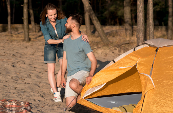 MATA TURYSTYCZNA SAMOPOMPUJĄCA 180 x 50 x 2.5 CM 850 G CIEMNA NIEBIESKA / SZARA *8915