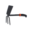 DOUBLE-SIDED HOE 29 x 6.4 x 18CM BLACK