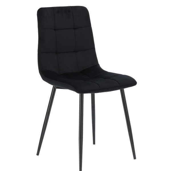 KRZESŁO NOWOCZESNE WELUROWE CZARNE *2951