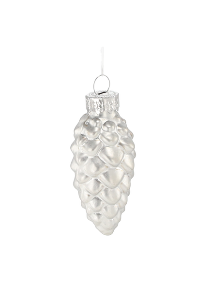 KPL. 12 SKLENENÝCH VIANOČNÝCH OZDÔB - ŠIŠKY 2,7 x 5,9 CM MIX FARIEB *2119