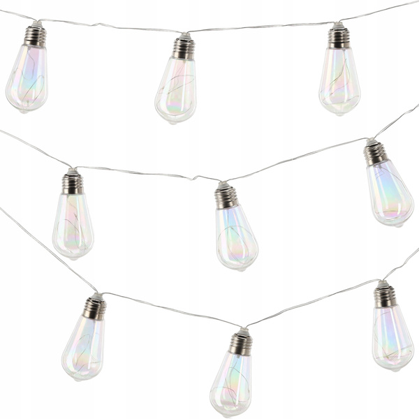 SOLÁRNÍ ZÁHRADNÍ GIRLANDA DÉLKA 2 + 1,8 M FELISI 10 LED OPALOVÝ STUDENÁ BÍLÁ *3552