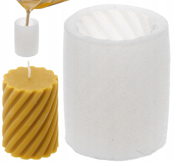 Silicone mold for candles spiral