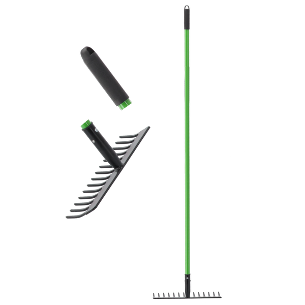 RAKES WITH FIBERGLASS HANDLE 35 x 8 x 148 CM