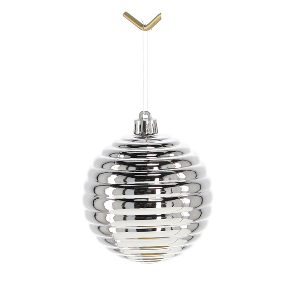 Set de 6 ornamente de Crăciun 8 cm roșu/auriu/silver *7276