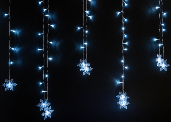 CORTINA LUMINOSĂ ZĂPADĂ 96L ALB RECE, LUNGIME 3 + 3,5 M *0061