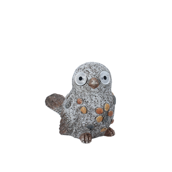 GARDEN FIGURINE - BIRD WITH GLOWING EYES 17 x 12 x 15 CM LED pack=4 pcs