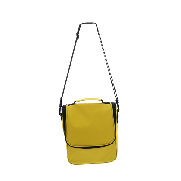 TORBA TERMICZNA 22 x 12 x 24 CM 6L NA RAMIĘ ŻÓŁTA Z DWOMA WKŁADAMI CHŁODZĄCYMI *9295
