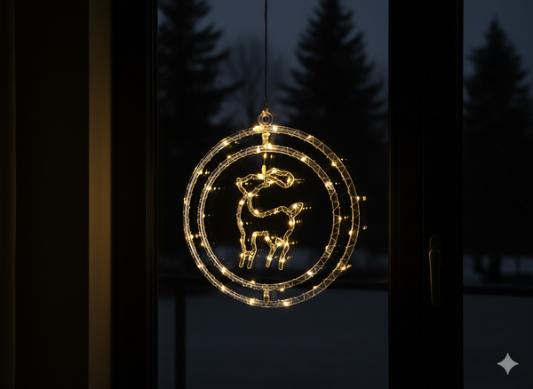 ŚWIĄTECZNA OZDOBA - RENIFER MICRO LED 50L CIEPŁY BIAŁY NA BATERIE *1735