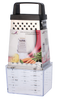 STAINLESS STEEL 4-SIDED GRATER WITH CONTAINER H: 20 CM PACK=12PCS (FUS65N)