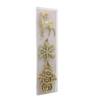 SET OF 3 CHRISTMAS TREE DECORATIONS ELK / SNOWFLAKE / SNOWMAN MIX