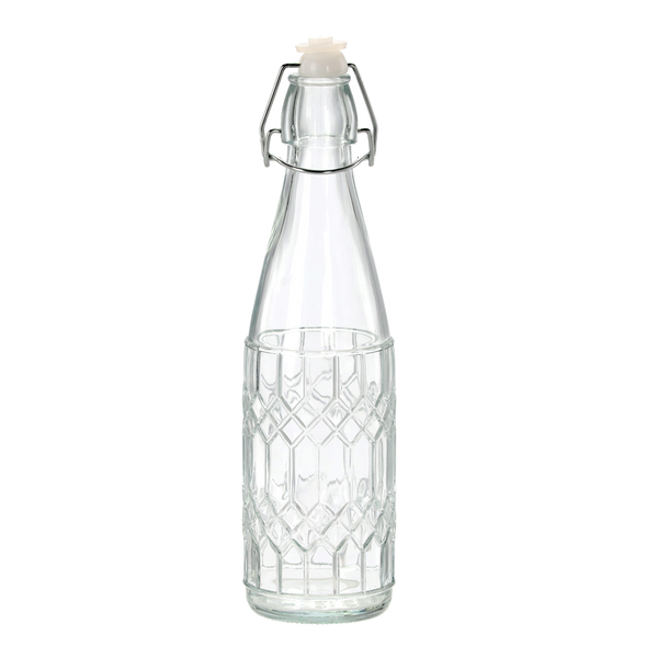 LAHEV 1100 ML OZDOBENÁ S MECHANICKÝM ŠTOPEM *7935