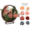 WREATH CH-26 (WIDTH 55CM, HEIGHT 55 CM) BROWN BASKET CHRYSANTHEMUM MIX COLOR