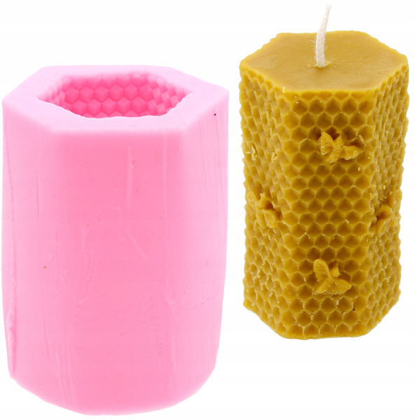 SILICONE MOULD FOR HONEYCOMB CANDLES WITH BEE