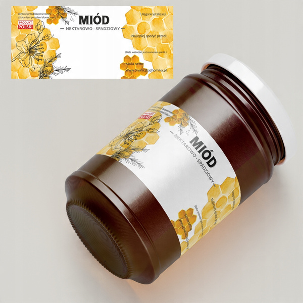 KPL. 100 ETIKET MIH NEKTÁROVO-SPADZIOVÝCH 116 x 50 MM *8290