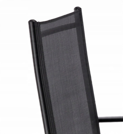 SKLADACIA ZÁHRADNÁ STOLIČKA HLINÍK 66 x 56 x 107 CM ČIERNA *3507
