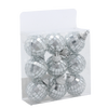 SET OF 9 MIRROR DECO BALLS SILVER 3 CM