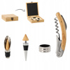 Set de 4 accesorii pentru vin - cutie din bambus *6316