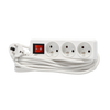 EXTENSION CORD POWER STRIP WITH SWITCH 3 SOCKETS 5M WHITE
