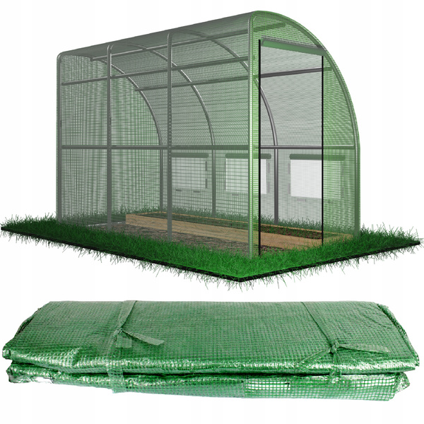 FOLIA ZBROJONA DO TUNELU "POŁÓWKA" 3 x 1.5 M ZIELONA