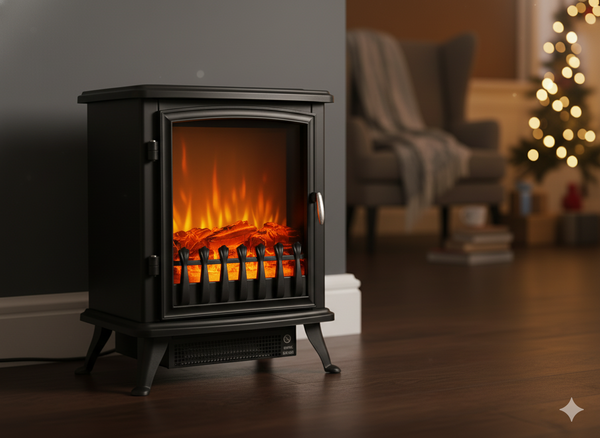 SEMINEU ELECTRIC - IMITAȚIE DE FLACĂRE - 41,5 x 28 x 50,8 CM - 900/1800W